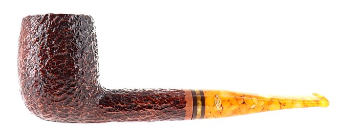 Pipa Savinelli Miele 111 KS rusticata brownblast shape billiard - Filtro 6mm