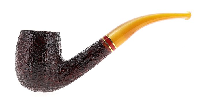Pipa SAVINELLI ST. NICHOLAS 2024 606 KS rusticata shape bent billiard - FIltro 9mm - Edizione Limitata