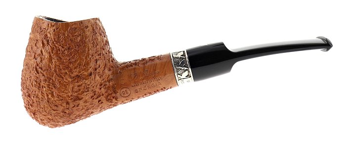 Pipa Ser Jacopo dalla Gemma R2 C SPONGIA PICTA MAGRITTE 13 rusticata chiara shape freehand squat pot 9mm