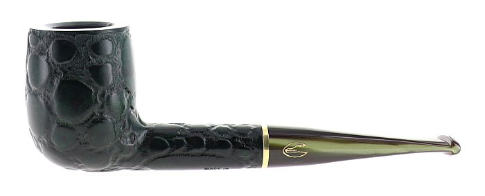 Pipa Savinelli ALLIGATOR 111 verde, shape Capiente Billiard dritta, filtro 9mm