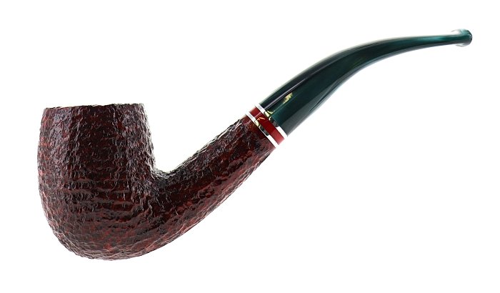 Pipa SAVINELLI ST. NICHOLAS 2026 606 KS rusticata shape bent billiard - FIltro 9mm - Edizione Limitata