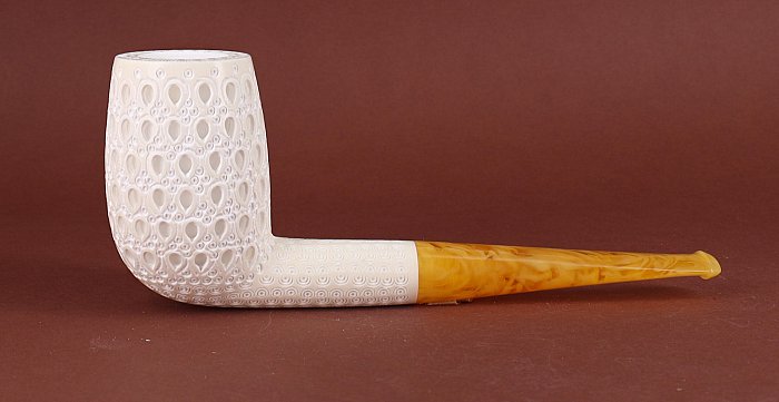 Pipa in Schiuma di mare Lubinski GRUPPO 10 AIR CONDITIONED shape chimney billiard