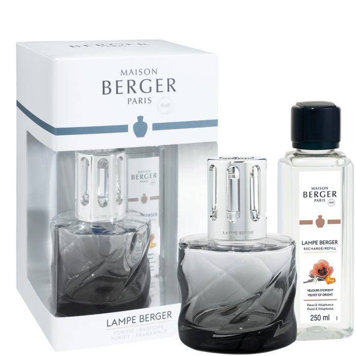 Lampe Berger - Cofanetto SPIRALE -  NOIRE + 250ml Velours d'Orient