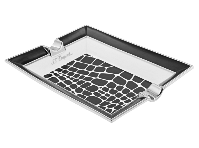ST Dupont - Posacenere MaxiJet in Porcellana - Croco Nero