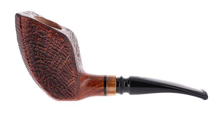 Pipa Pascucci SABBIATO marrone shape freehand vera in corno 9mm