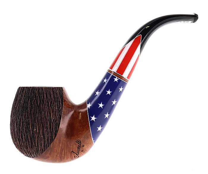 Pipa Amorelli ** 2 STELLE PATRIOT PENNA DI SAN MICHELE shape bent egg