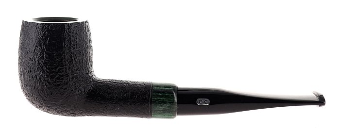 Pipa Chacom Noel 703 sabbiata scura con rim e vera verde shape billiard 9mm