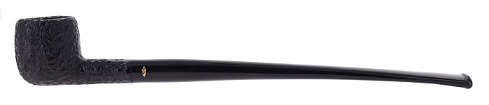 Pipa Savinelli Churchwarden 901, Rusticata nera, shape Ovalina, filtro 6mm