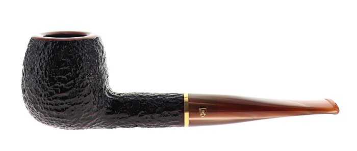 Pipa Savinelli Roma Lucite 207 KS, rusticata marrone, shape Apple dritta, filtro 6mm