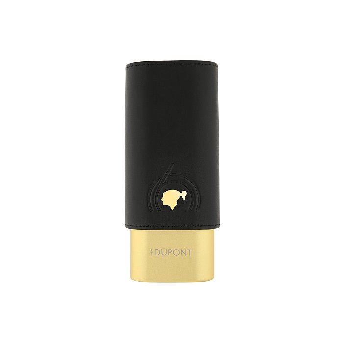 ST Dupont - COHIBA 60 NERO - Porta Sigari Doppio in Metallo e Pelle