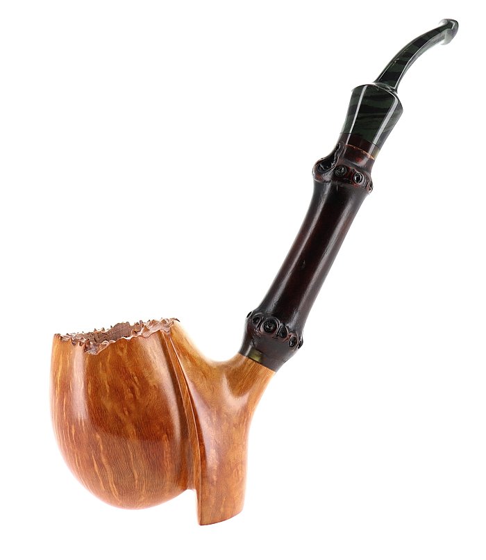 Pipa Sesa *** Bamboo liscia chiara shape stand up bent egg
