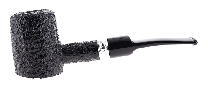 Pipa Savinelli TREVI 310 Poker semicurva, rusticata nera, filtro 9mm