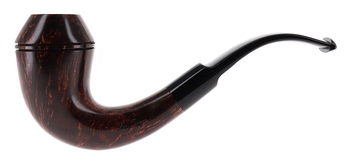 Pipa Ser Jacopo dalla Gemma L1 A MAXIMA liscia marrone shape chimney bent bulldog