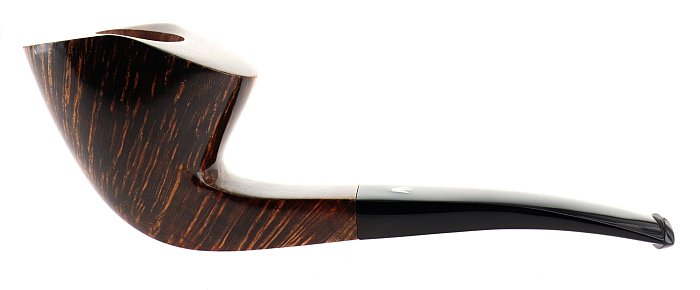 Pipa FIAMMA DI RE 1 CORONA ♛ liscia marrone shape half bent dublin freehand