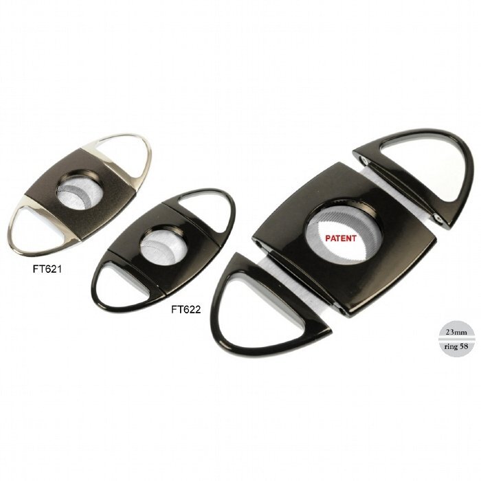 Lubinski - Taglia Sigari - Bilama ROUND Nero con Lame Dentate