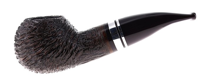 Pipa Savinelli Minerva 320, Author semicurva, rusticata marrone, 9mm