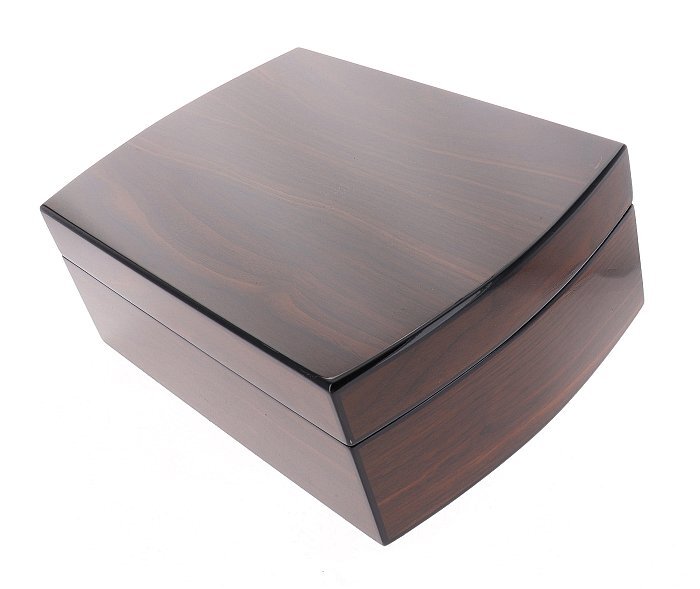 Lubinski - Set Regalo Round in Noce con Scatola Umidificata , Posacenere e Cutter.