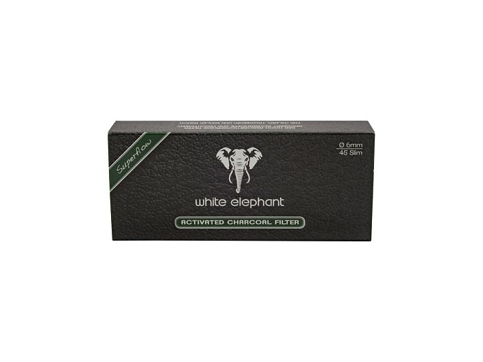 KOPP - White Elephant - Box of 45 Active Charcoal pipe Filters - 6mm