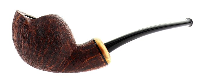 Pipa Damini sabbiata marrone shape freehand snail semicurva