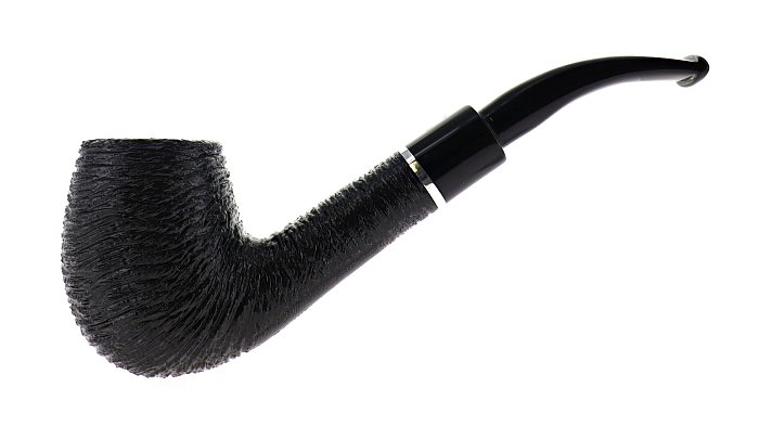 Pipa Savinelli OTELLO 670 KS rusticata nera shape bent egg 6mm