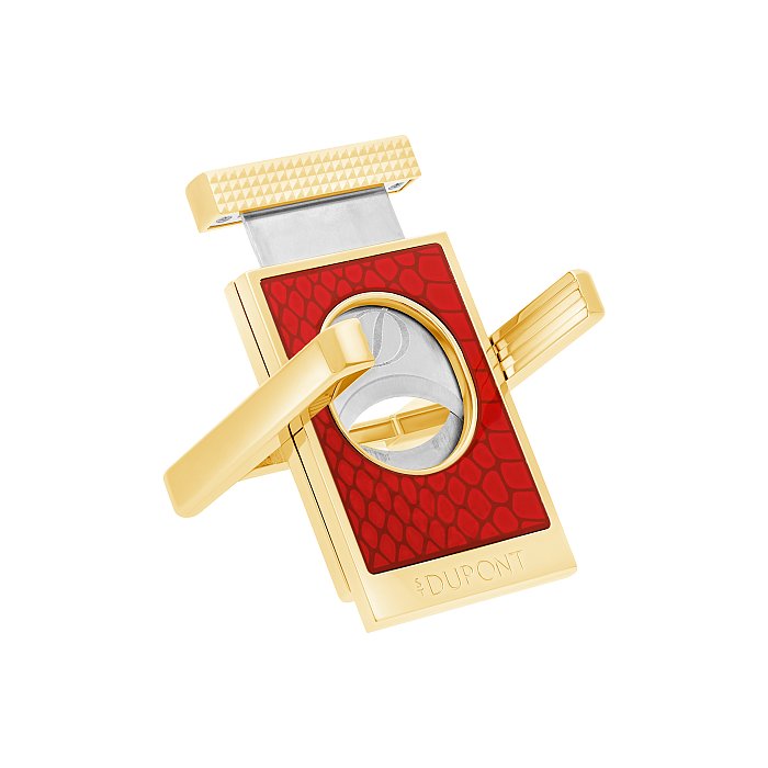 ST Dupont - Tagliasigari Cutter con appoggia sigaro - Snake - Special Edition - Rosso/Dorato