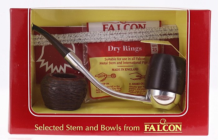 Pipa FALCON base alluminio curva con teste Apple e Billiard