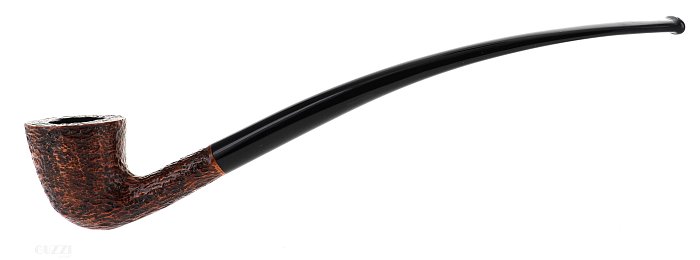 Pipa Savinelli Churchwarden 921, Rusticata Brownblast, shape Dublin curva, filtro 3mm