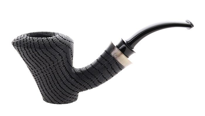 Pipa Mimmo Provenzano GRADO C Morta Bog Oak shape stand up cherrywood poker