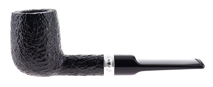 Pipa Savinelli TREVI 114 Billiard dritta,rusticata nera, filtro 6mm