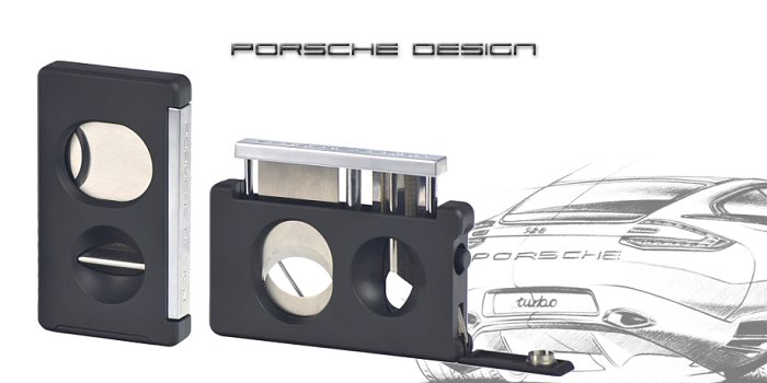 Porsche Design - Tagliasigari Doppio Cutter e V-Cut - Nero Matte