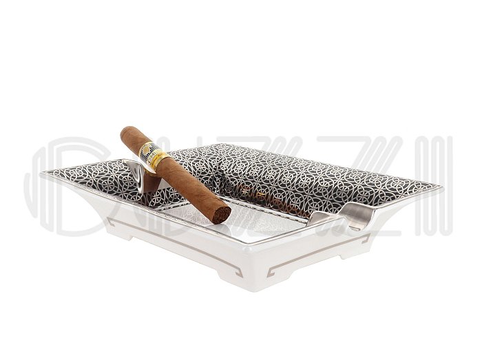 Siglo - Posacenere Sigaro in Ceramica "Opulent Silver"