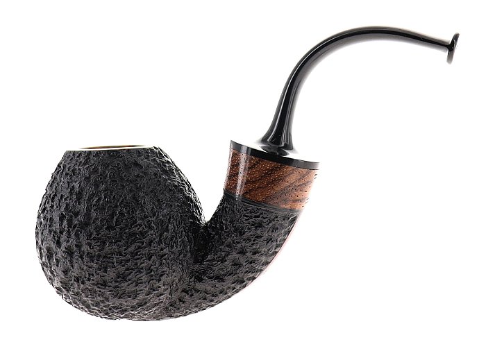 Pipa Piero Vitale * 1 STELLA rusticata scura shape full apple bent
