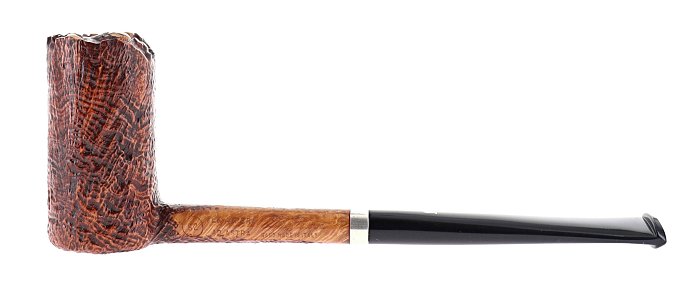 Pipe Ser Jacopo dalla Gemma S2 A sabbiata marrone shape stand up pencil poker vera in argento