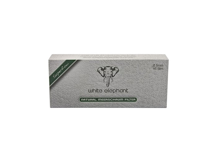 KOPP - White Elephant - Box of 45 Meershaum pipe Filters - 6mm
