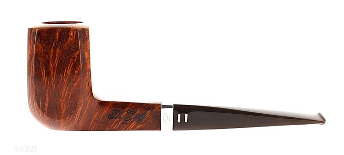 Pipa DI GANGI GRADO 2 liscia marrone shape panel billiard vera in argento