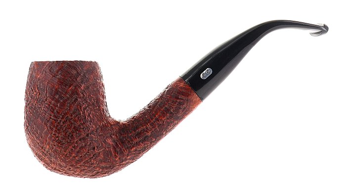 Pipa Chacom Flame Grain 100 sabbiata marrone shape bent billiard