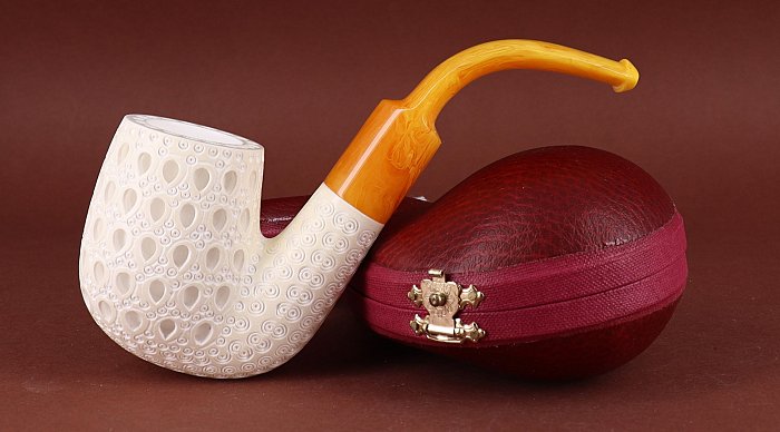 Pipa in Schiuma di mare Lubinski GRUPPO 8 AIR CONDITIONED shape hungarian oom paul