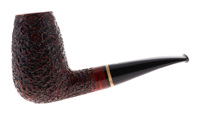 Pipa Caminetto 08.34 MOUSTACHE rusticata marrone shape magnum egg chimney semicurva