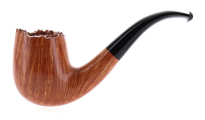 Pipa Castello COLLECTION FIAMMATA K liscia chiara shape 65 bent billiard barktop
