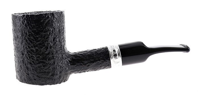 Pipa Savinelli TREVI 311 Poker Semicurva, rusticata nera, filtro 9mm