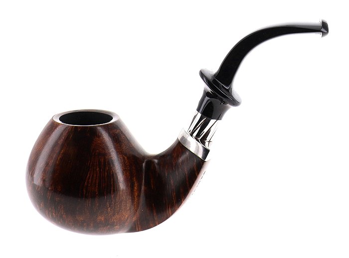 Pipa FIAMMA DI RE 1 CORONA ♛ liscia marrone shape full bent apple