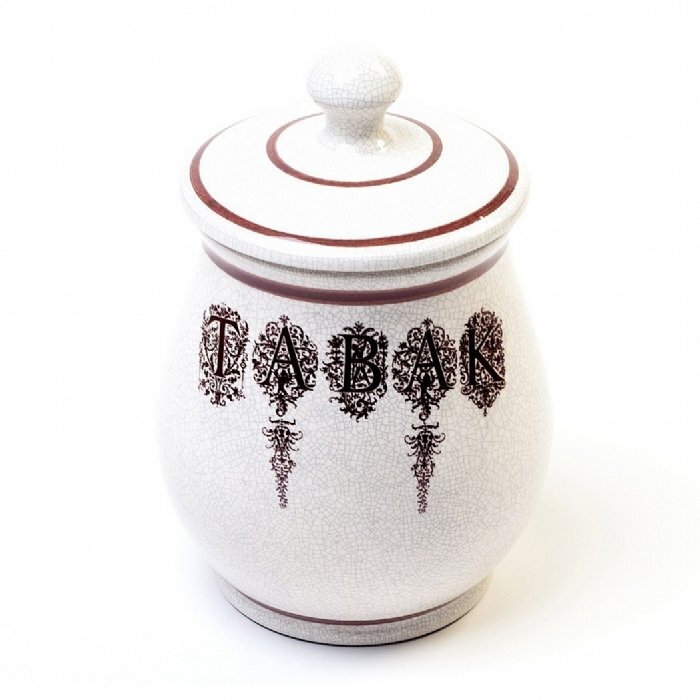 Savinelli - Vaso Porta Tabacco Grande Tabak in Ceramica Decorata