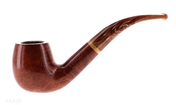 Pipa Savinelli Dolomiti 602 liscia marrone shape bent filtro 9mm