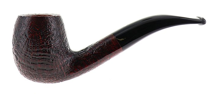 Pipa Savinelli Punto Oro GOLD 677 KS sabbiata marrone shape half bent egg