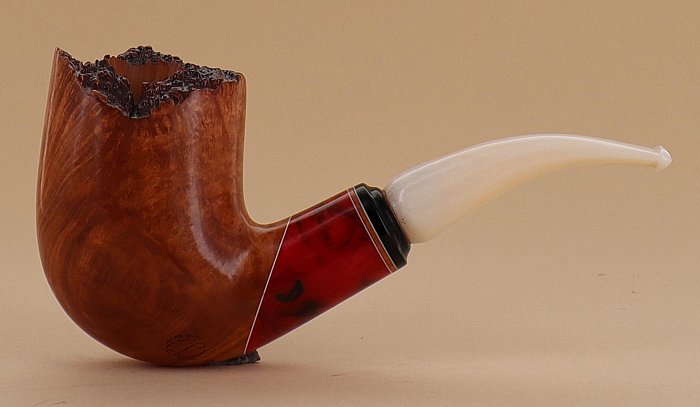 Pipa Amorelli ** 2 STELLE DANDY liscia marrone shape chubby bent billiard barktop