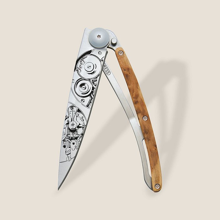 Deejo - Coltello 37G Garde-temps  - Legno di Ginepro