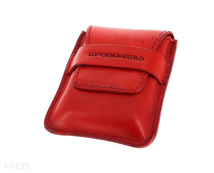 Manifattura Toscana Sigari - Astuccio 4 STORTIGNACCOLO Scorciati in Vero Cuoio Rosso