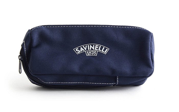 Savinelli - Pochette per 1 Pipa e Tabacco in Stoffa Blu