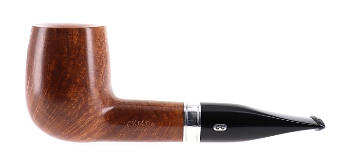 Pipa Chacom MAIGRET liscia naturale shape maigret chubby billiard 9mm vera in argento