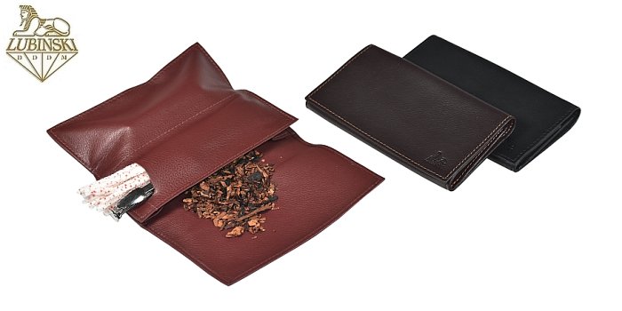 Lubinski - PortaTabacco Nappa NERO Grande con Accessori